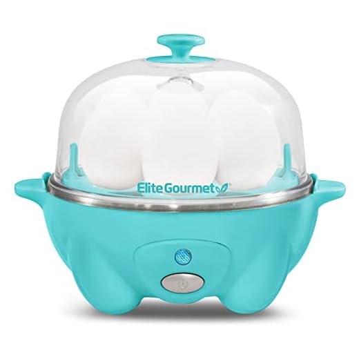 Elite Gourmet Easy Electric 7 Egg Capacity Soft, Medium, Hard-Boiled Cooker Poacher, Scrambled, Omelet Maker with Auto Shut-Off and Buzzer, BPA Free