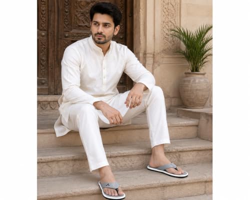 Image of Wellixan's Faux Leather Flip Flops Slipper | Light weight EVA | Anti-Slip Comfortable Thong Slippers | Soft Cushioned Footbed | Durable Casual Daily Wear Slipper | (Size 6-10)
