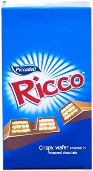 Piccadeli Ricco Crispy Two Finger Wafer Covered In Smooth Creamy Milk Chocolate 18.5g X 24 Box (UAE)