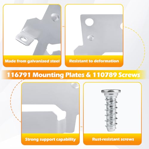 Image of 116791 110789 Mounting Plates Replacement for IKEA Bed Frame Brackets Part