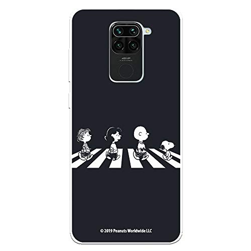 Funda para Xiaomi Redmi Note 9 Oficial de Snoopy Personajes Beatles para Proteger tu móvil. Carcasa para Xiaomi de Silicona Flexible con Licencia Oficial de Peanuts.
