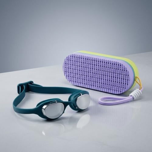 Image of First Lens Swimming Combo Kit Set with Swim Goggles & Swim Case for Men & Women - Purple Case & Blue Goggle