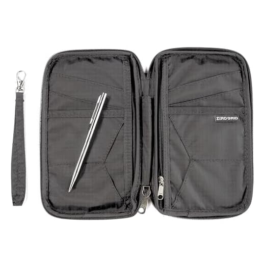 Travel Wallet & Family Passport Holder w/RFID Blocking- Document Organizer Case (Shadow)