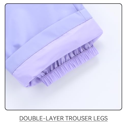 AIMISYOU Conjunto de jaqueta de esqui e calça de neve para meninas tamanho 7-8 casaco de inverno inf