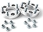 RockTrix - 1 inch Hubcentric Wheel Spacers No Lip (5x115, 71.5mm bore, 14x1.5 Studs) Compatible with 05-21 Chrysler 300, Dodge 09-21 Challenger, 06-21 Charger, 04-09 Magnum - Silver 25mm 5x4.53 2pcs