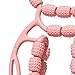 Vaveren 20 Wheels Relax Roller Leg Massage Roller Deep Tissue Massage Tool for Bodybuilding Equipment Indoor Sports Thigh Arm, Pink