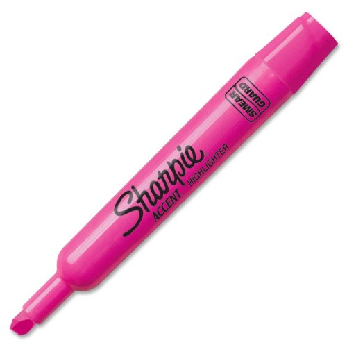 Sharpie Accent Tank Highlighters, Chisel Tip, Fluorescent Pink, 36-Count
