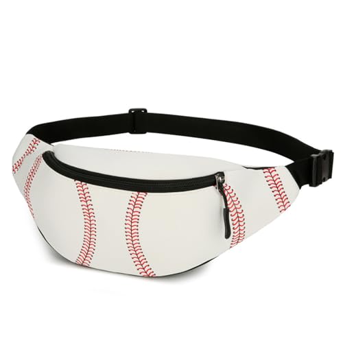 Nylon Baseball Pattern Sports Waist Bag Multifunctional Chest Bag Women's Single Shoulder Messenger Bag Suitable for Sports