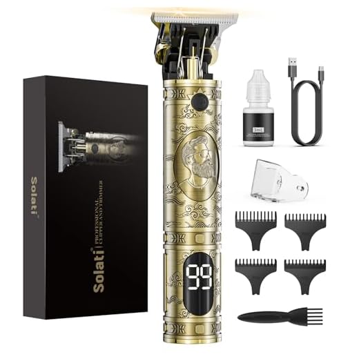 Hair Clippers for Men, Professional Hair Trimmer Zero Gapped T-Blade Trimmer Cordless Rechargeable Edgers Clippers Electric Beard Trimmer Shaver Hair Cutting Kit with LCD Display Gifts for Men