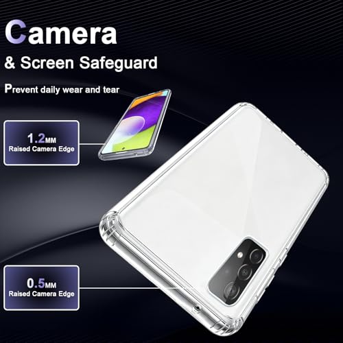 Image of Case for Samsung Galaxy A52, Military Grade Drop Protection Phone Case, Yellowing Resistant, Anti-Scratch Hard PC Back, Shockproof Hard Ultra-Thin Protective Cover, Clear