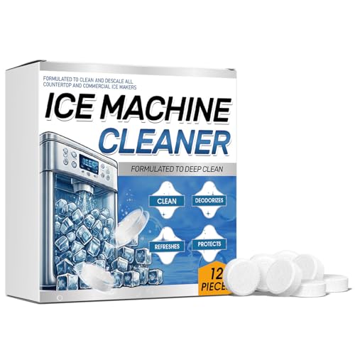Ice Machine Cleaner Maker Descaler Machine Cleaner Deep Clean Washing Tablets Cleaning Table-ts 12 Clean Tabl-ets for Ice Makers Descaling Table-ts Descaler Tab-lets Limescale Remover