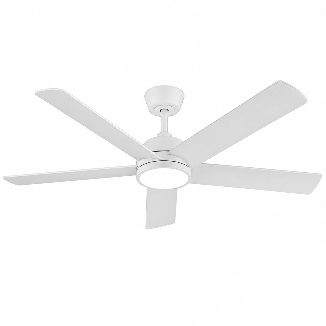 ON FREDO Ventilatore da Soffitto con Luce LED Regolabile, per Interno e Esterno, Motore Silenzioso e Telecomando - Bianco