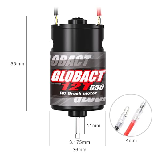 Globact 131 Rc Motor 550 12T Brushed Motor For 1/10 Slash Arrma Granite Senton Axial Redcat Hsp Hpi Wltoys Kyosho thumb #4