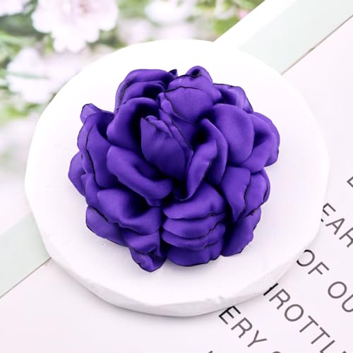 Image of CSIYANJRY99 Dainty Feather & Rose Flower Large Brooch Lapel Pins Delicate Elegant Handmade Flower Brooches Pin Classic for Wedding Party Dance Banquet for Women Dress Suit Ceremony Clothes Accessories Jewelry Valentine's Day Gifts