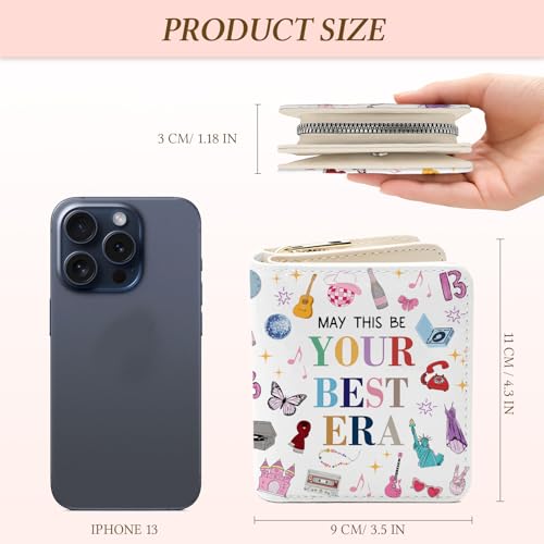 Image of Cute Wallet for Women, PU Leather Accordion Wallet, Zipper Coin Purse | Women's Cute Accordion Wallet, Credit Card Holder with 1 ID Window 14 Card Slots, Gift for Wife Daughter Ladies