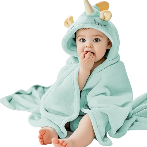 DUDUELITE Toddler and Baby Hooded Bath Towel Suitable for Baby Boys and Girls Aged 0 to 5 Years Old - A Soft, Absorbent and Sun-Protective Hooded Bath Towel.31.5