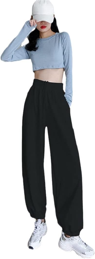 KEHAIOO Women White Sweatpants Korean Style Baggy Joggers Sports Pants Oversize Black Sweat Wide Trousers