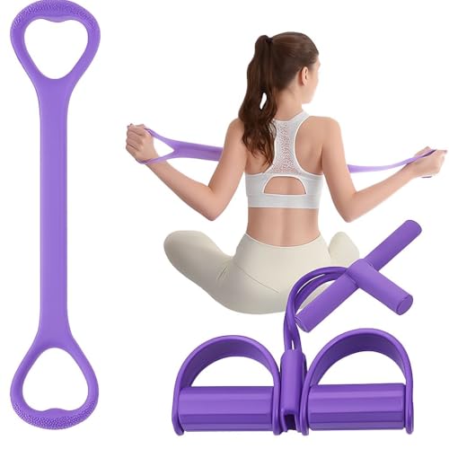SZ Resistance Band Set – 2 Piece Figure 8 Resistance Band & Pedal Resistance...
