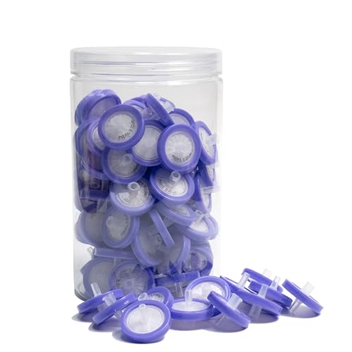 SLCH TE 25mm PVDF Syringe Filter 0.22um with Smooth Ring and Printing. Non-Sterile 100pieces/pack.