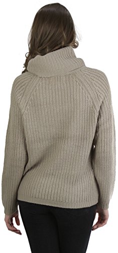 Image of ToBeInStyle Women's Classic Knit Fold Over Turtleneck Pullover