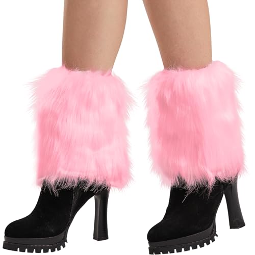 Image of Nanxson Womens Fur Leg Warmer Winter Short Boot Cuffs Covers Sleeves TTW0071
