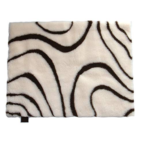 Original Vetbed Isobed SL in Cream with Brown Wave Design 75 x 100 cm