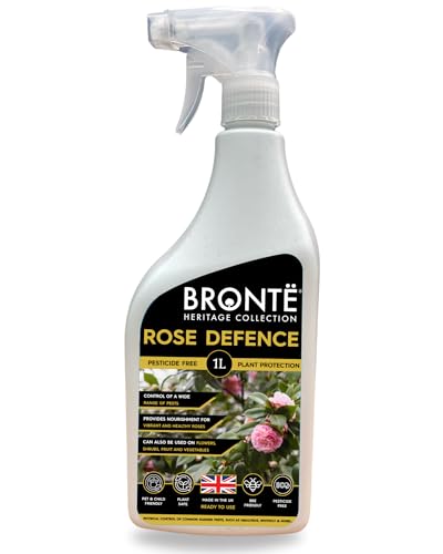 Bronte Heritage Rose Disease Defence Spray 1L Natural Pesticide-Free Protection for Roses. Promotes Mildew Rust Blackspot & Fungal Disease Resistance. Safe for Pets Bees & Children