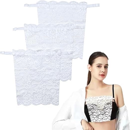 finesse miracle cami Women's Lace Mock Camisole Set, 3-Pack, White-picture-17