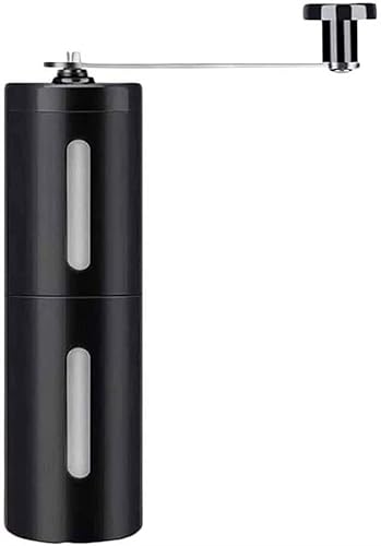 TOEWOE Molinillo de café manual, molinillo de café manual de acero inoxidable, rebabas cónicas de cerámica de ajuste ajustable, molinillo de granos