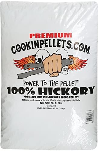 CookinPellets Premium Hardwood Smoker Pellets - 40 Pound Bag, Hickory Flavor