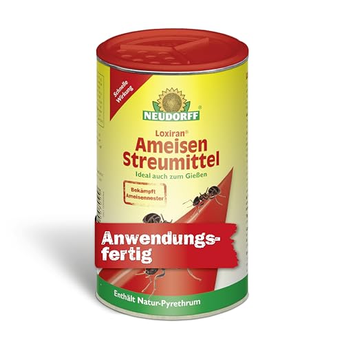 Preisvergleich Produktbild Neudorff Loxiran AmeisenStreumittel - Schnelle Bekämpfung von Ameisen und Ameisennestern rund ums Haus, Ködergranulat zum Streuen oder Gießen, 250g, Weiß