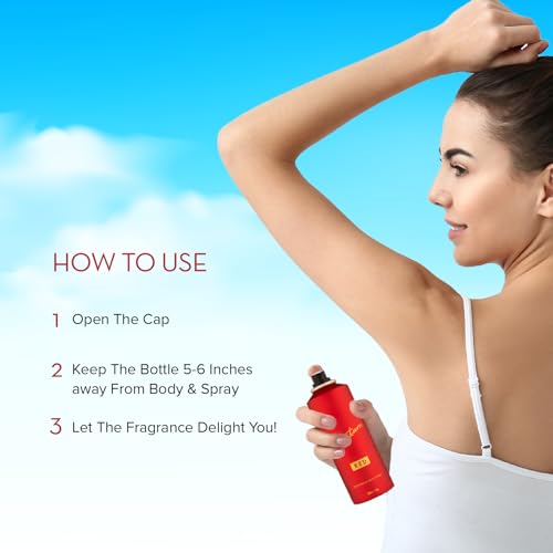 Image of Signature Deodorant Body Spray - Red | Elegent & Citrus Aromatic Scent | Long Lasting Fragrance | Skin Friendly Deo | Fights Body Odour | Everyday Use | For Men, Women (Unisex) | Pack of 1 (200ml)