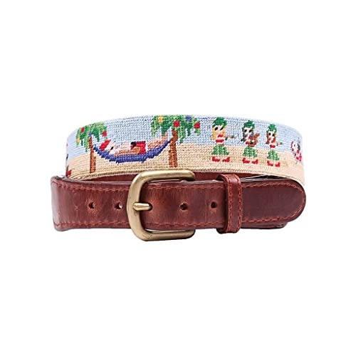 Tropical Christmas Needlepoint Belt by Smathers & Branson