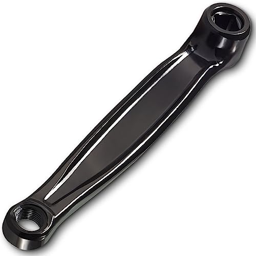 Miayaya 2pcs Bike Crank Arm 170mm Bicycle Crank Arm for Electric Bicycle Folding Bicycle Hybrid Mountain Bicycle Road Bike (Left Square Hole Crank Tooth Plate Accessory)