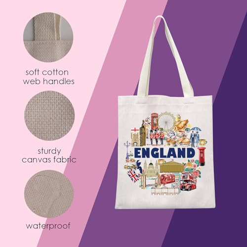 England Tote Bag United Kingdom Gift Moving to England Gift England Souvenir Gift British Travel Gift (England Tote) - Image 3