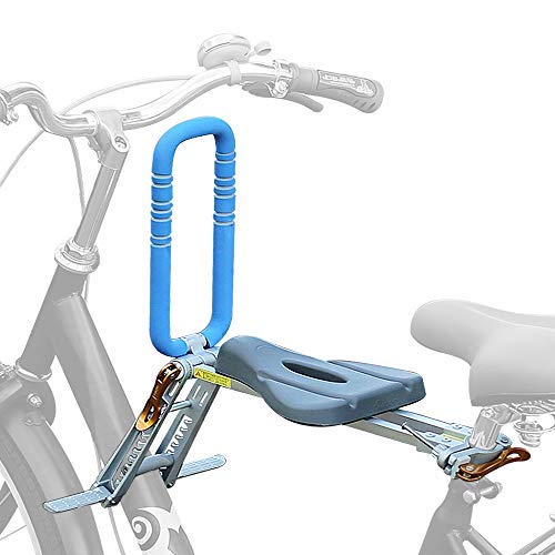 UrRider Front-Mount Child Bike Seat, Child Bike Seat for Toddlers,Foldable & Ultralight Baby Kids' Bicycle Carrier Handrail for Cruiser/Foldable/City Shared Bikes