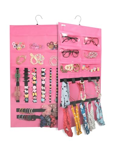 Image of FAB ELLITE Hair Bows Holder Wall Hanging | Large Capacity Soft Felt Organizer for Baby Hairbands & Clips | Girls' Hair Accessories Storage Rack | Decorative Kids Room Display (Pack of 1, Hair Bow)