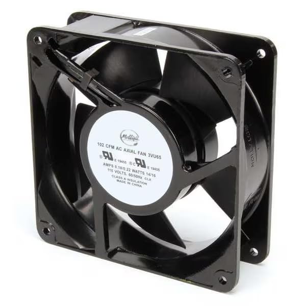 Axial Fan, Square, 115V AC, 1 Phase, 92/102 cfm, 4 11/16 in W., Mfr: 3VU65-A
