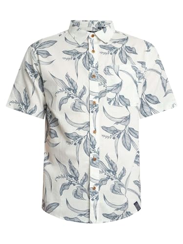 Superdry Vintage Loom S/S Shirt, Canna Leaves China Blue, XL Men's