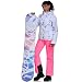 HOTIAN Damen Schneeanzug, Wasserdicht Winddicht Winter Warme Schnee Skifahren Sätze,für Wandern Klettern Isoliertes Snowboarden WH+PK M