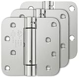Luxbaro 3 Pack Self Closing Door Hinges, 4 Inch, Adjustable Tension