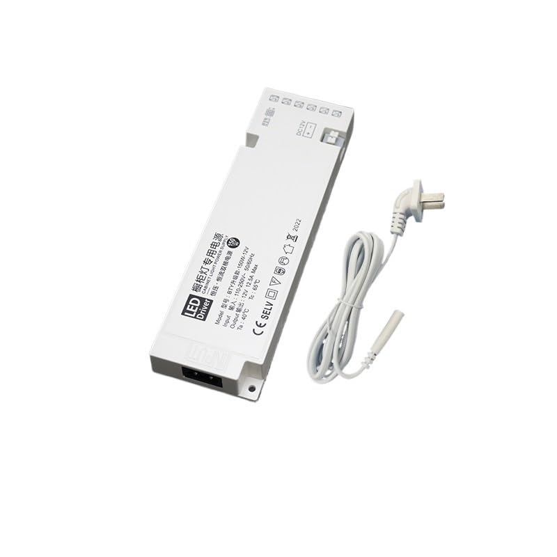 220V to 12v24v Low Voltage Cabinet Light Switch Power Supply Wine Cabinet Wardrobe Home Decoration led 6 Ports + 1.5m Power Cord(12V-36W)