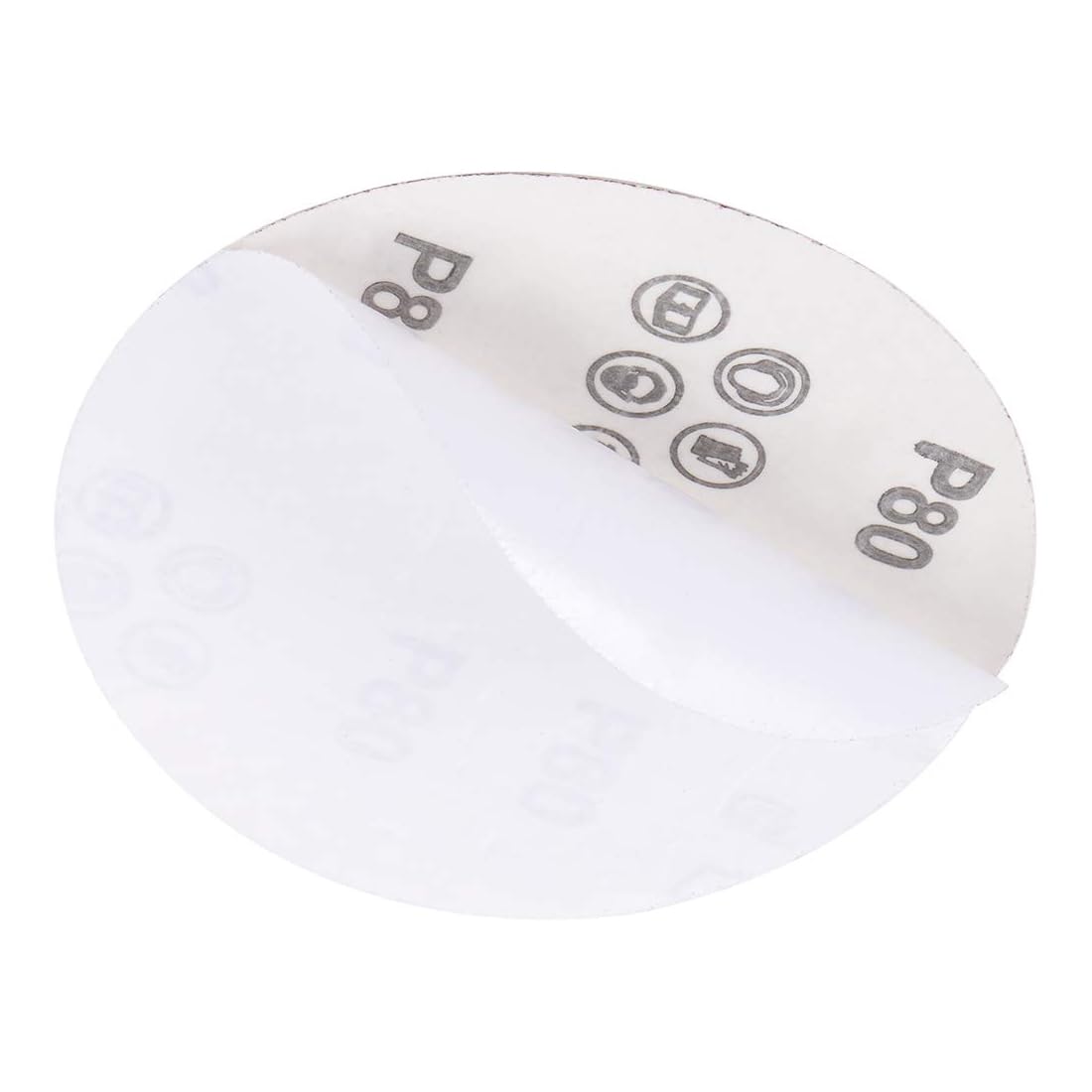 5-Inch PSA Sanding Disc Adhesive-Backed Sanding Sheets Aluminum Oxide Adhesive Back Sandpaper 80 Grit 15 Pcs
