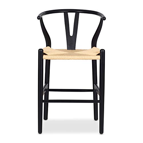 Poly & Bark Weave Counter Stool In Black #TOP2