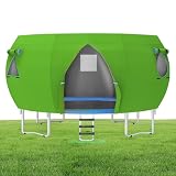 Ylnailky Tienda de campaña para cama elástica, cubierta de protección solar para parque infantil, protección solar, toldo de trampolín de 14 pies, accesorios para patio trasero