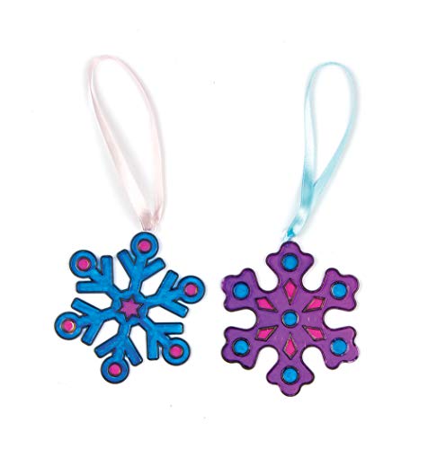 Baker Ross Af743 Snowflake Suncatcher Windchimes - Pack Of 8, Craft Set For Kids To Decorate Novelty Toys For Children, Perfect Party, Loot Or Prize Bag Filler #TOP2