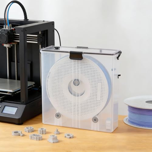 Étui de rangement pour filament 3D compact avec corps visible transparent