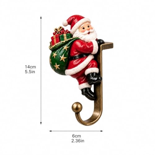 Christmas Stocking Holder for Mantel 3D Metal Fireplace Hook Hanger 2026 - image 4