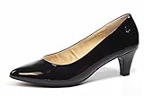 CAPRICE 9-22403-26 Damen PUMPS Lackleder G-Weite BLACK PATENT 899 Schwarz (36)