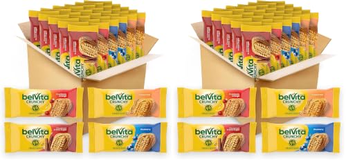 Image of belVita Breakfast Bars Biscuits Variety Pack, 4 Flavors, 30 Total Packs, 6 Boxes (4 Biscuits Per Pack) (Pack of 2)